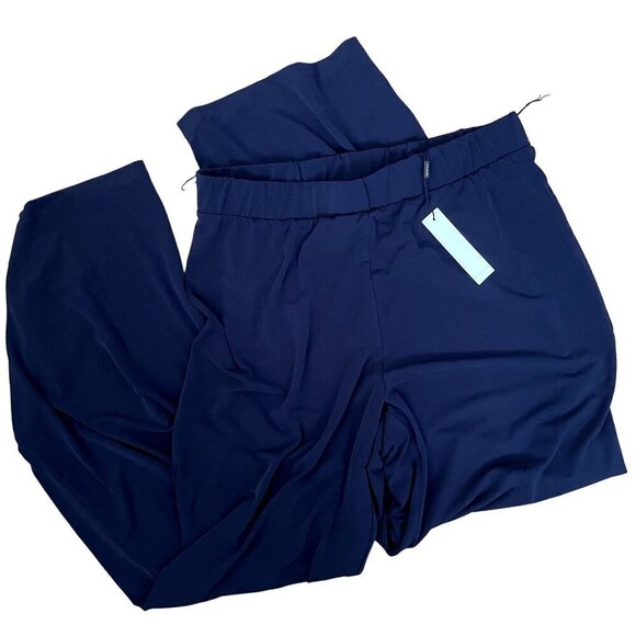 NWT Tahari black flowy wide leg lightweight pants casual women size large - Picture 1 of 3